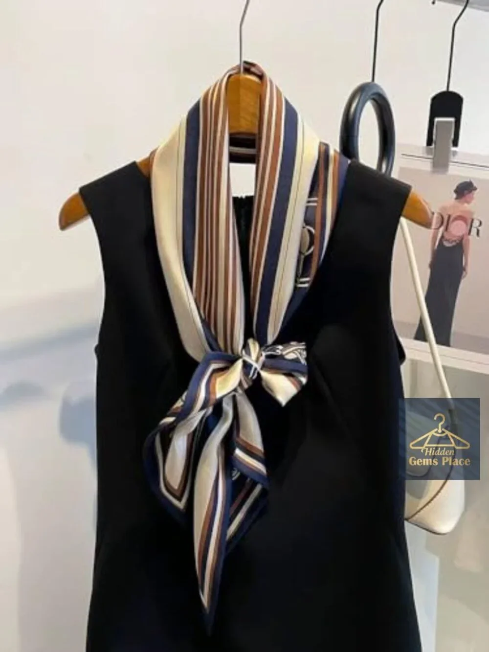 100% Mulberry Silk Ribbon Scarf for Hair Beach Head Wraps Handbag Accessories